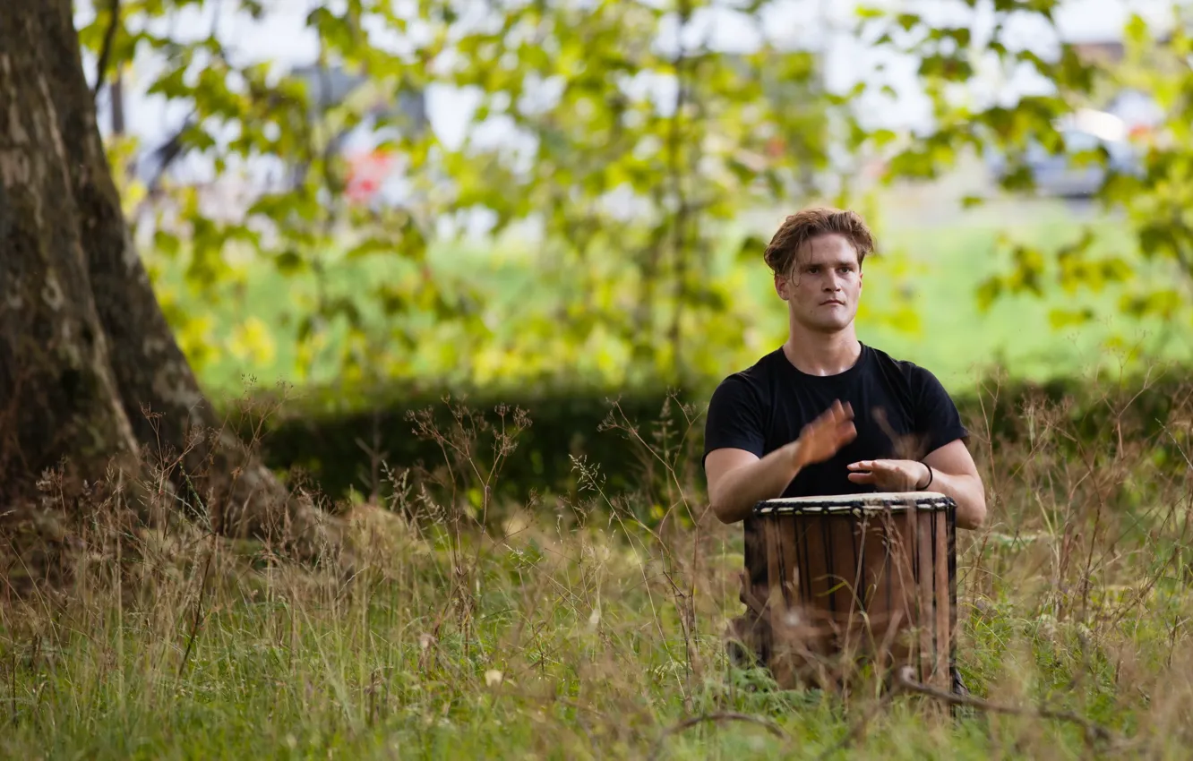 Photo wallpaper male, drum, Ritual Warriors