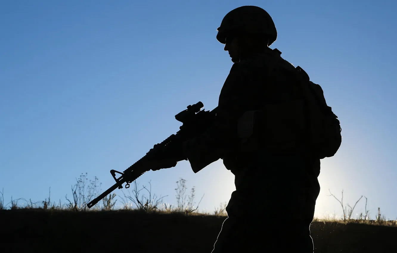 Photo wallpaper weapons, army, soldiers