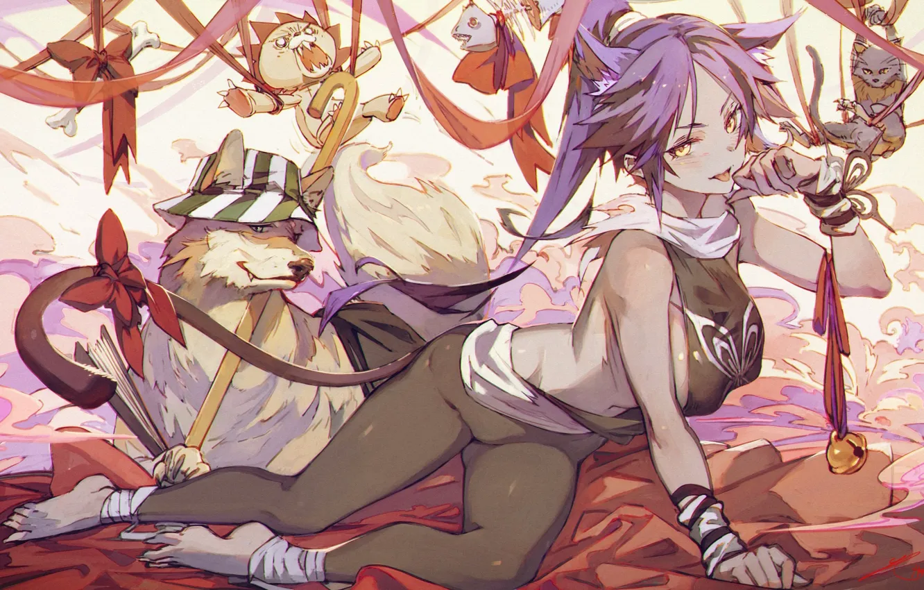 Photo wallpaper Bleach, shihouin yoruichi, Hong, Urahara Bleach, Kon