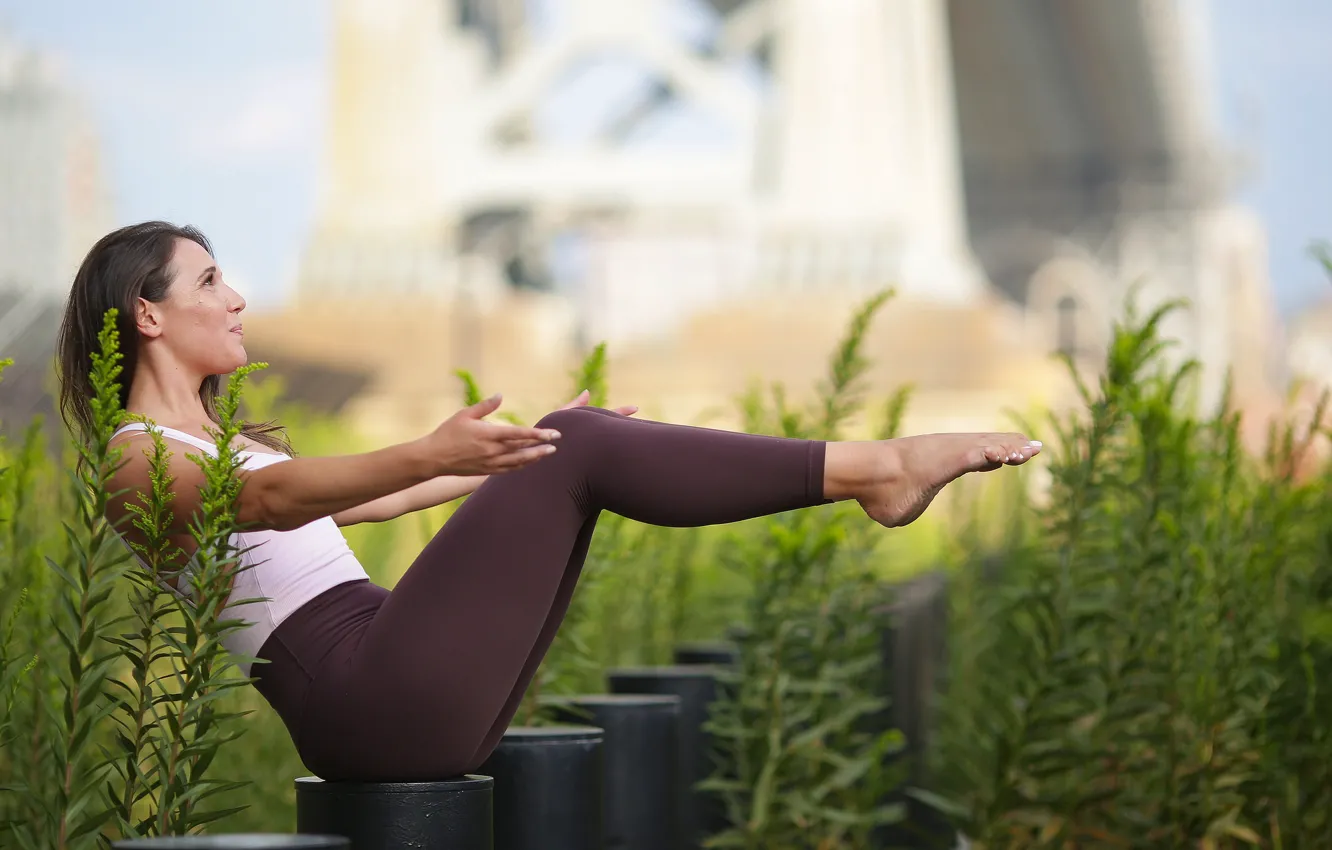 Photo wallpaper exercise, legs, girl, gymnast