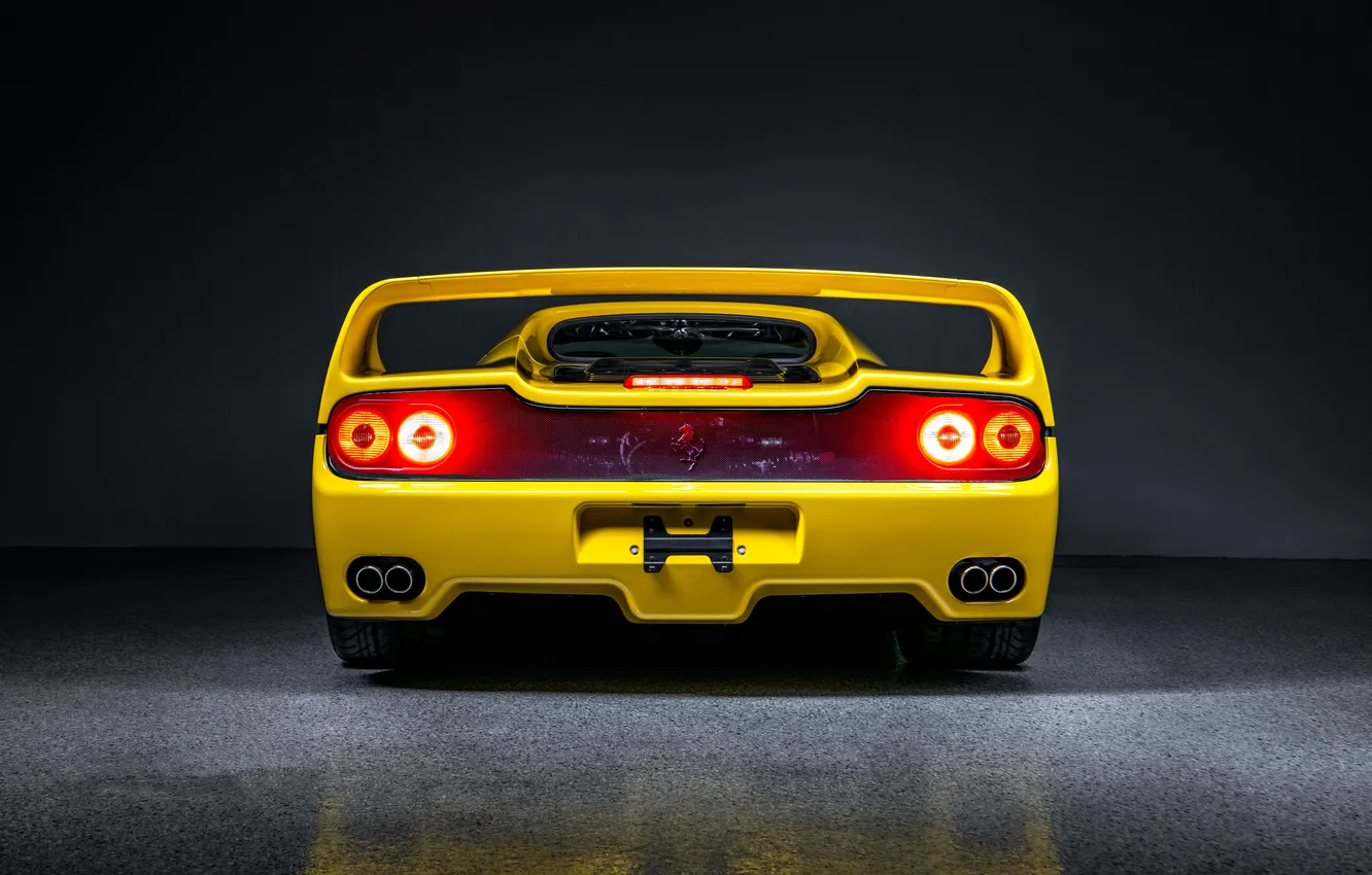 Photo wallpaper Ferrari, sports car, convertible, rear view, 1995, F50, Ferrari F50