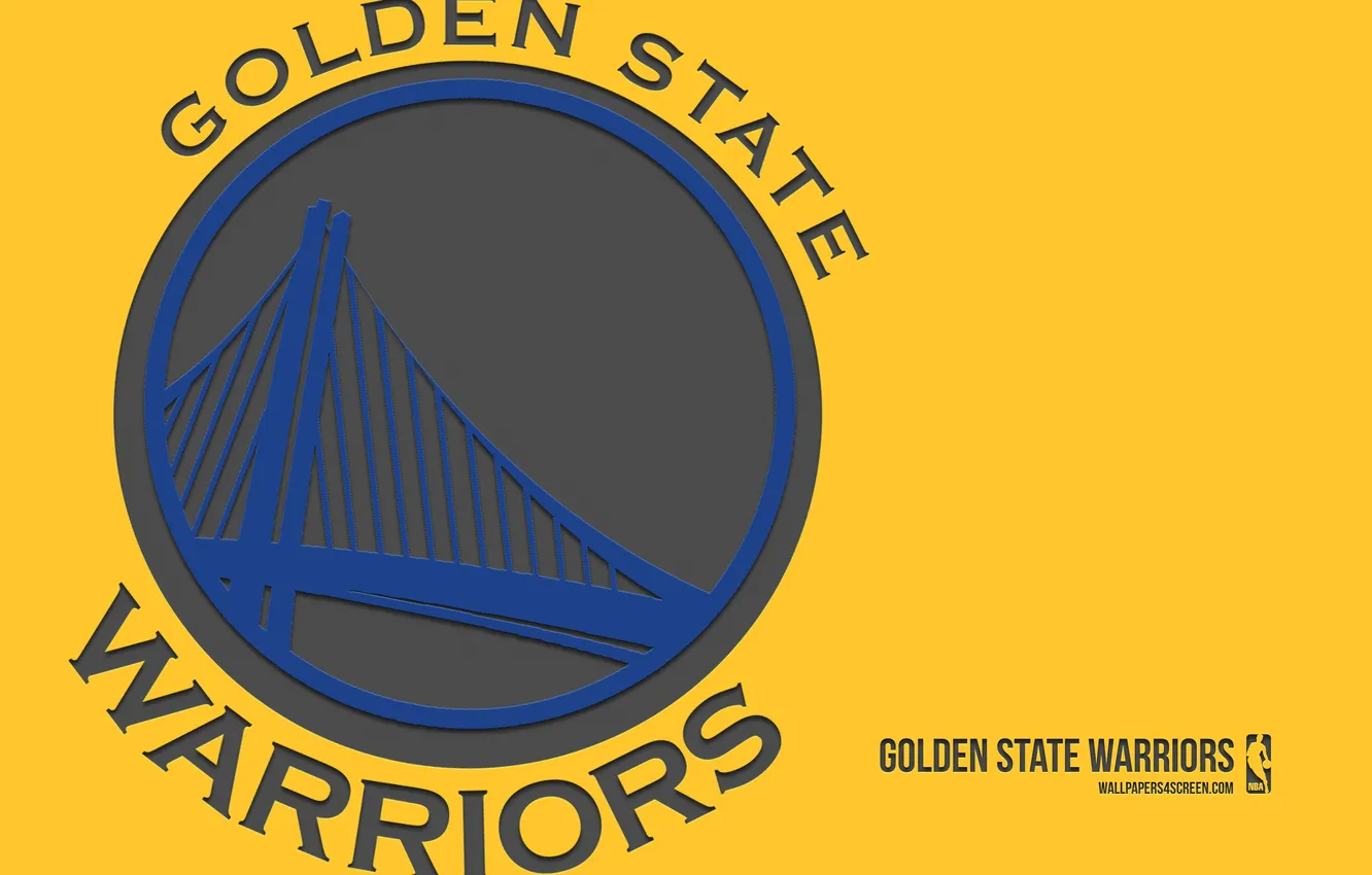 Photo wallpaper Logo, NBA, Basketball, Golden State Warriors, Emblem, Golden State, Warriors, Symbol