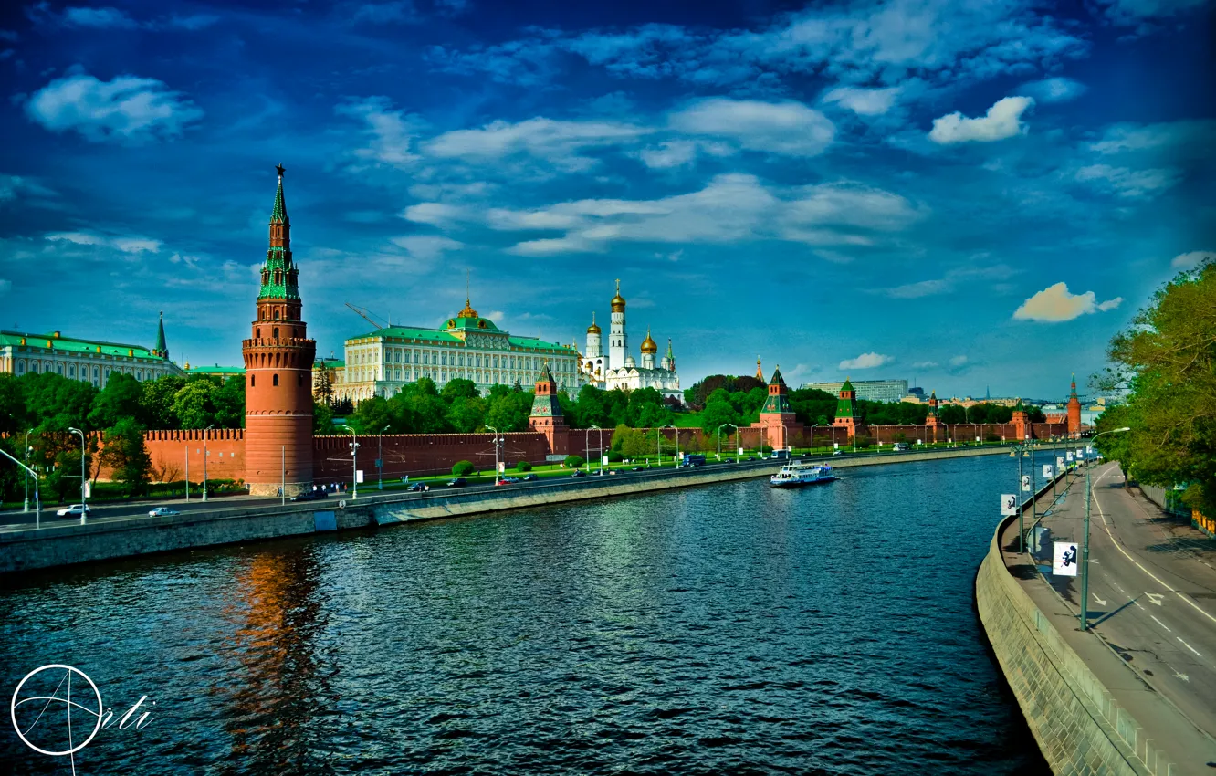 Photo wallpaper river, Moscow, the Kremlin
