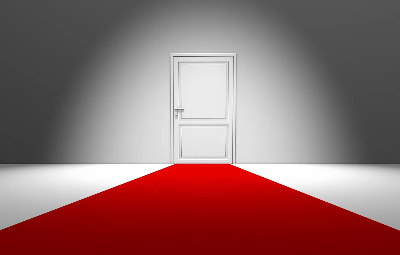 Photo wallpaper style, creative, room, home, minimalism, the door