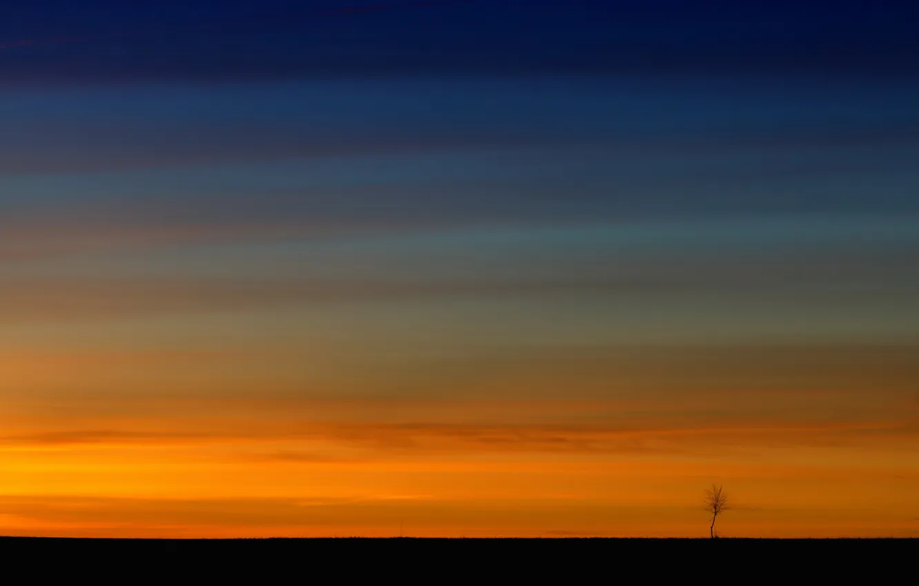 Photo wallpaper the sky, landscape, sunset