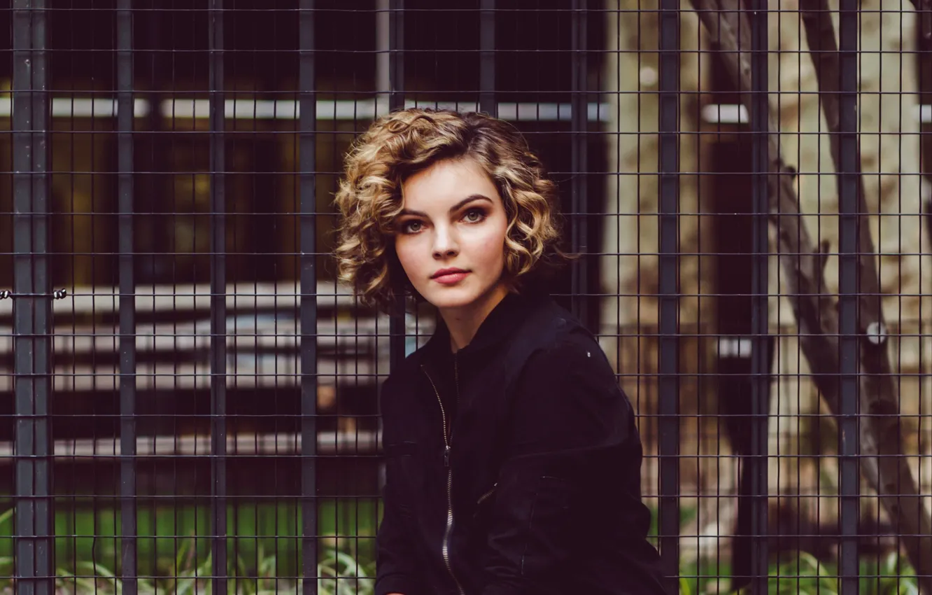 Photo wallpaper model, makeup, grille, actress, jacket, hairstyle, Camren Bicondova, NKD