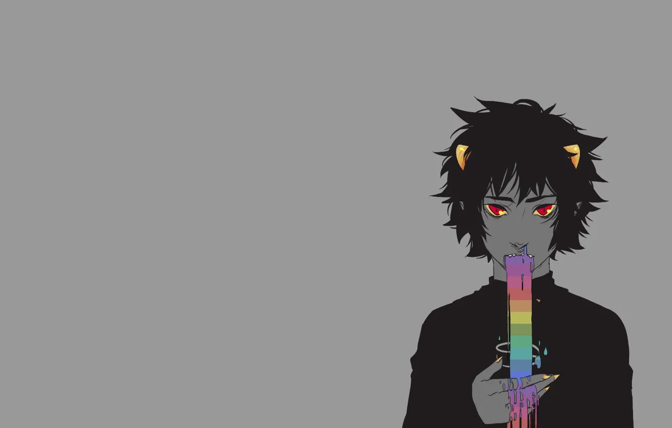 Photo wallpaper rainbow, Troll, Homestuck, webcomic, The Karkat Is Vantas, web comic