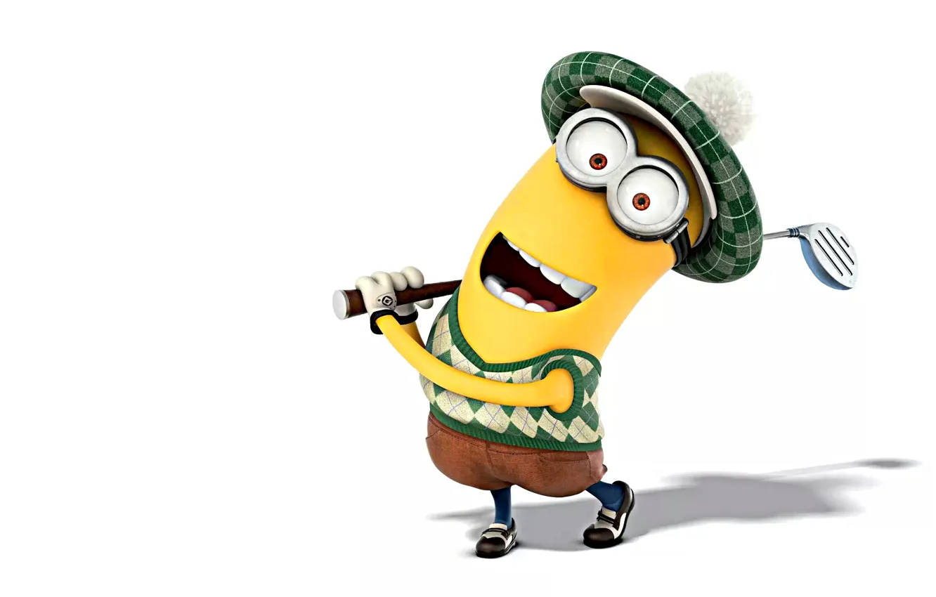Photo wallpaper Golf, Kevin, happy, Despicable Me 2, Minion