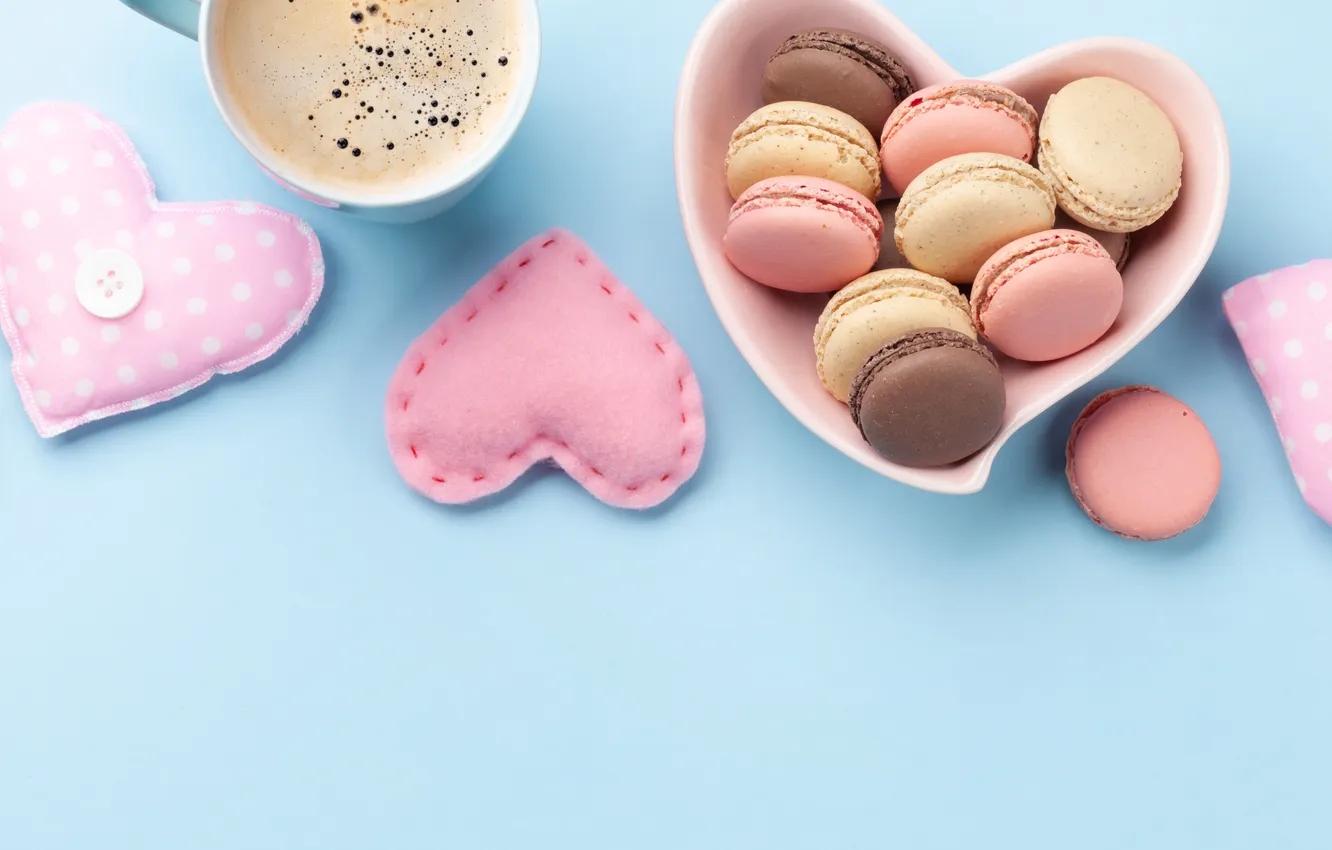 Photo wallpaper love, romance, heart, coffee, Cup, love, Valentine's day, cup