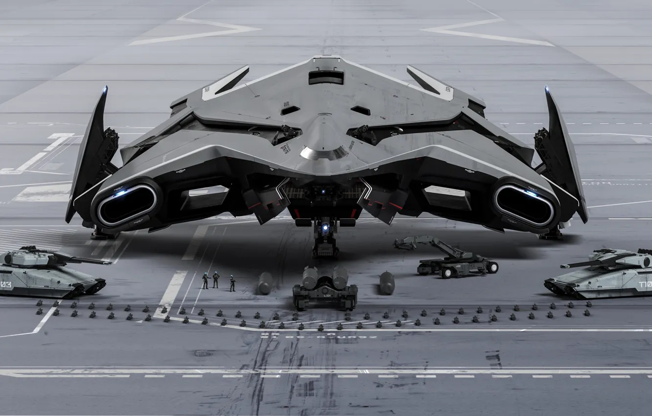 Photo wallpaper Star Citizen, Crusader Industries, Hercules Starlifter