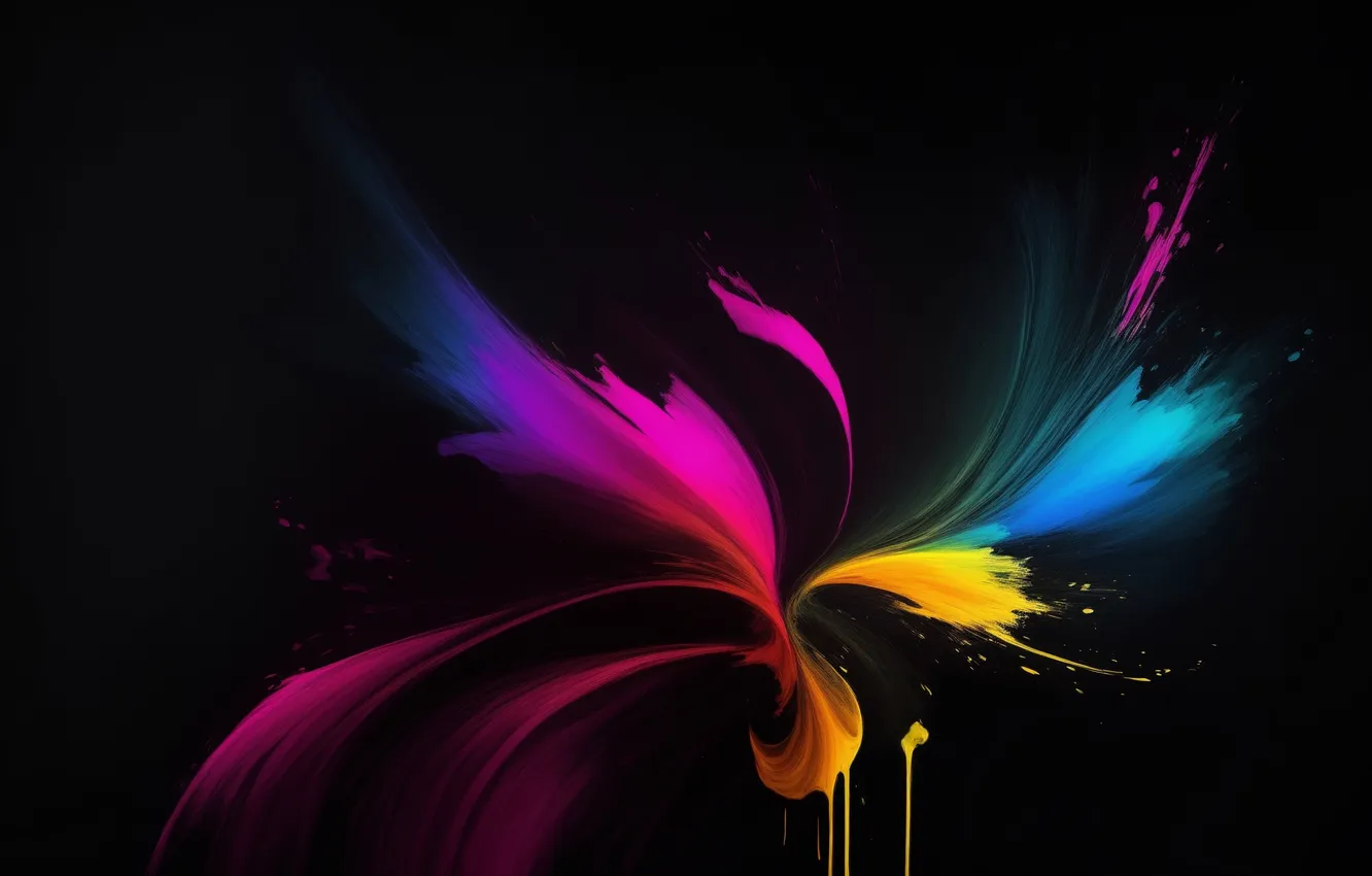 Photo wallpaper purple, yellow, red, abstraction, background, blue, Wallpaper, black