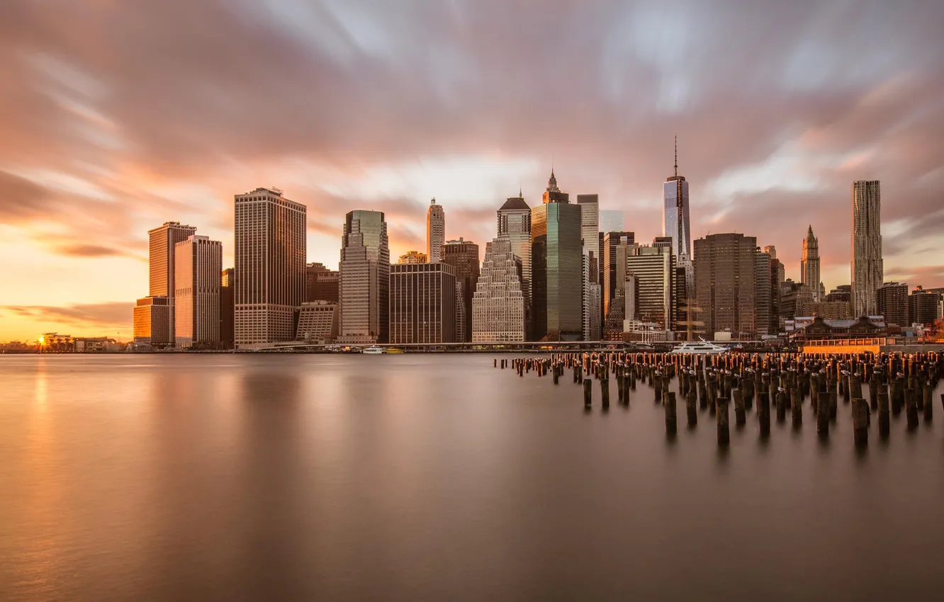 Photo wallpaper the city, skyscrapers, USA, USA, America, New York, New York City