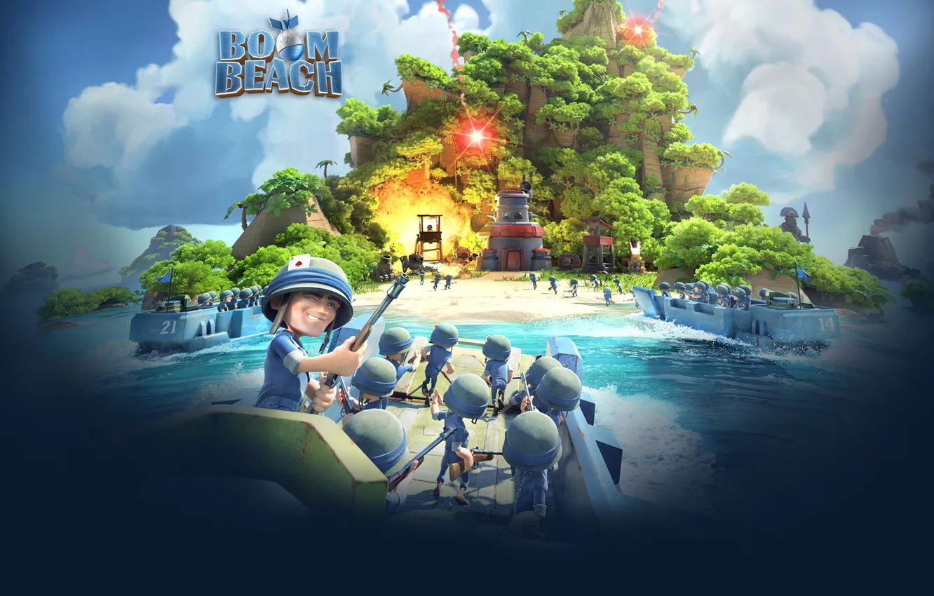 Photo wallpaper Boom Beach, Supercell, Boom Beach