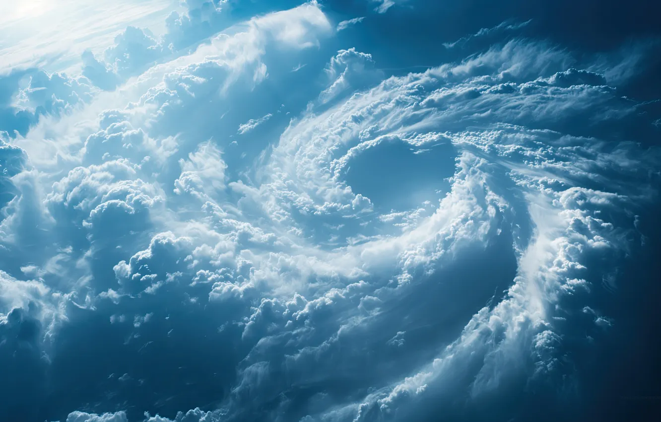 Photo wallpaper nature, clouds, elements, Cyclone