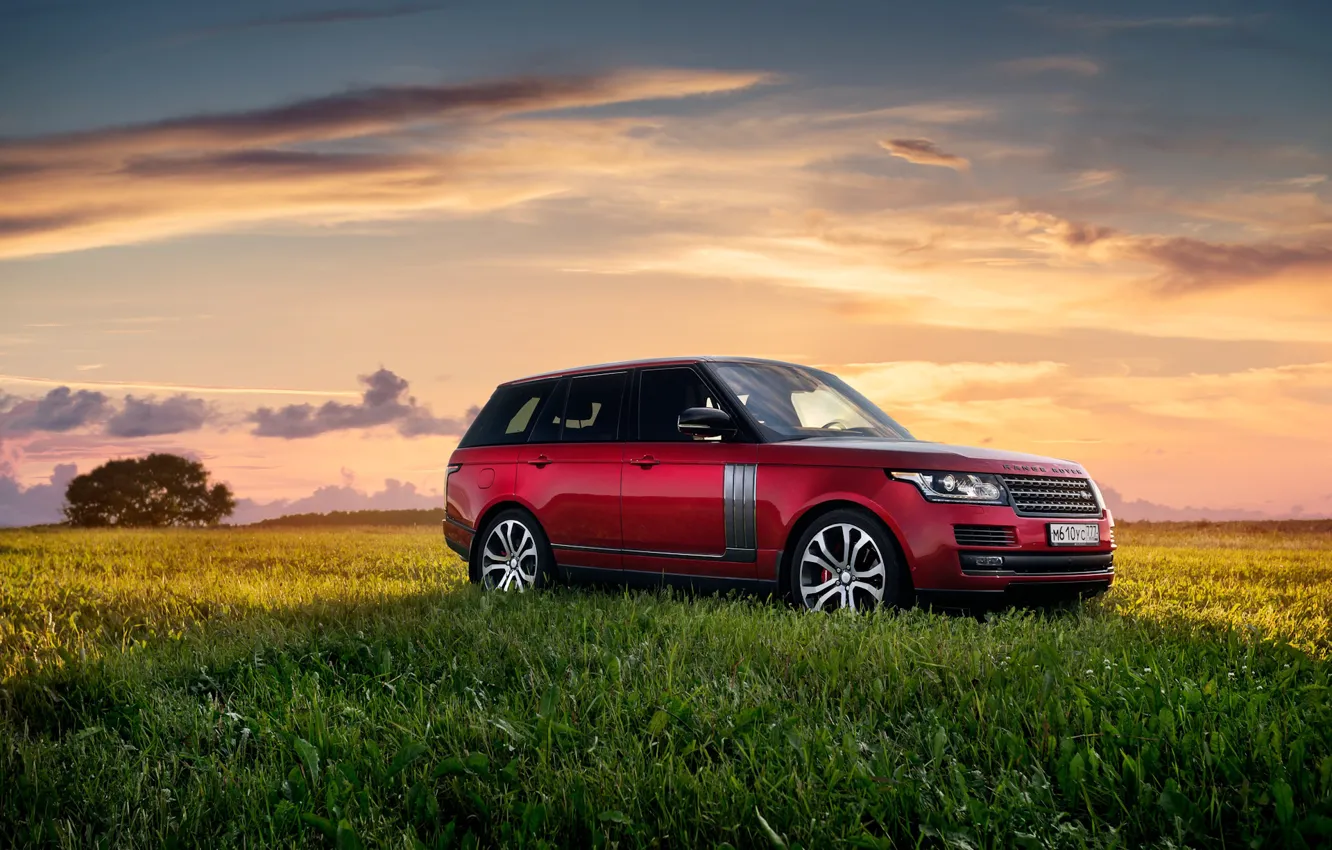 Photo wallpaper field, the sky, nature, Autobiography Dynamic, Range Rover SV