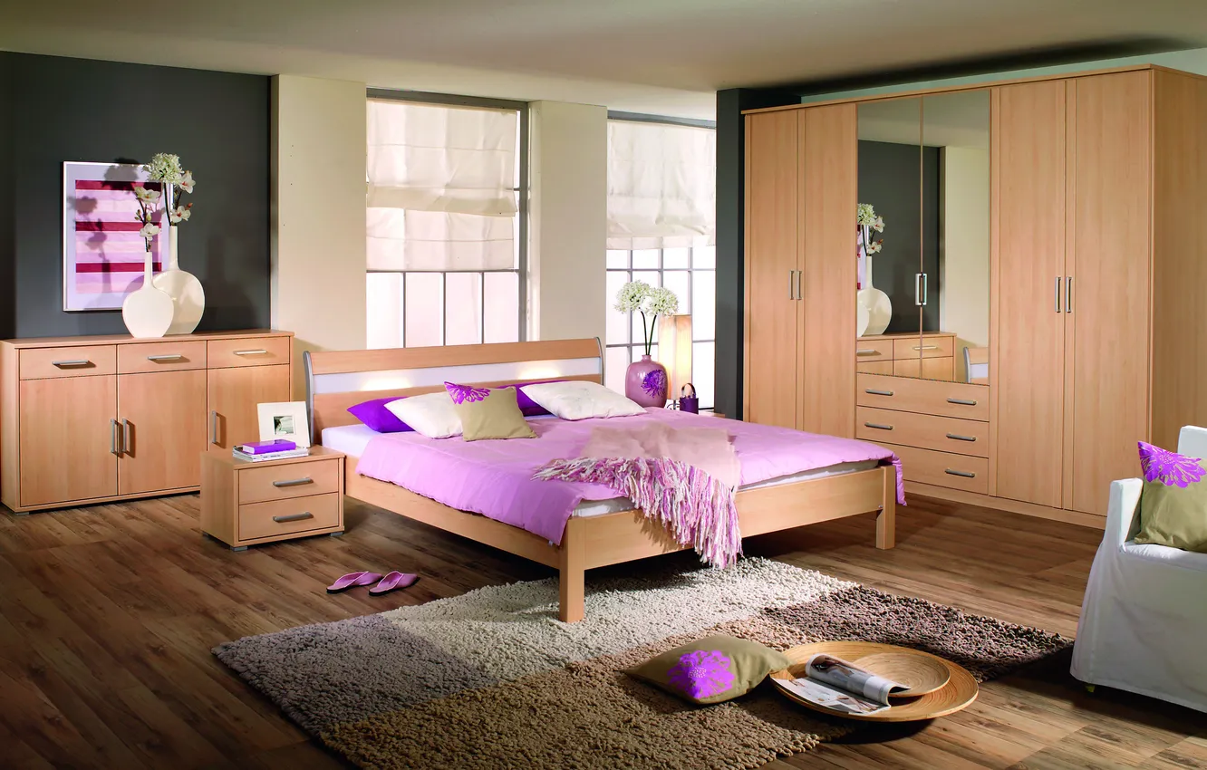 Photo wallpaper design, style, room, Villa, home, interior, bedroom