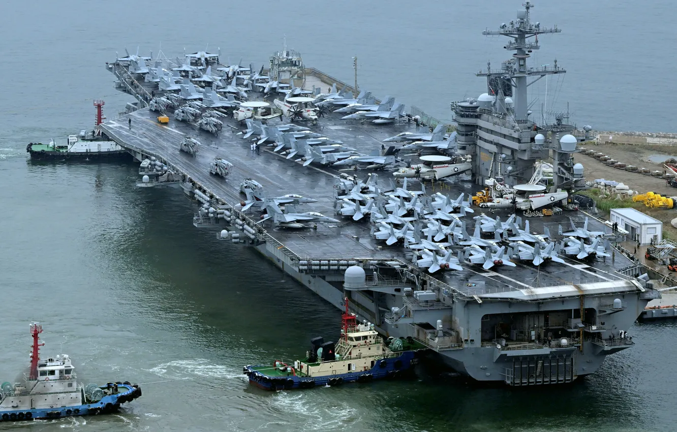Photo wallpaper the carrier, atomic, USS Theodore Roosevelt, CVN-71