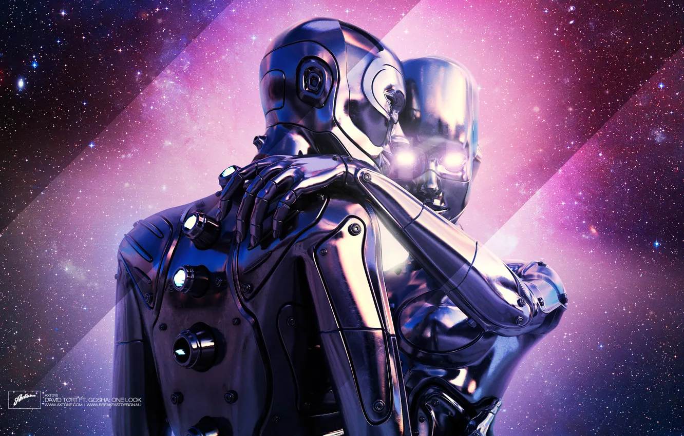 Photo wallpaper label, axtone, Gosha, One Look, David Tort