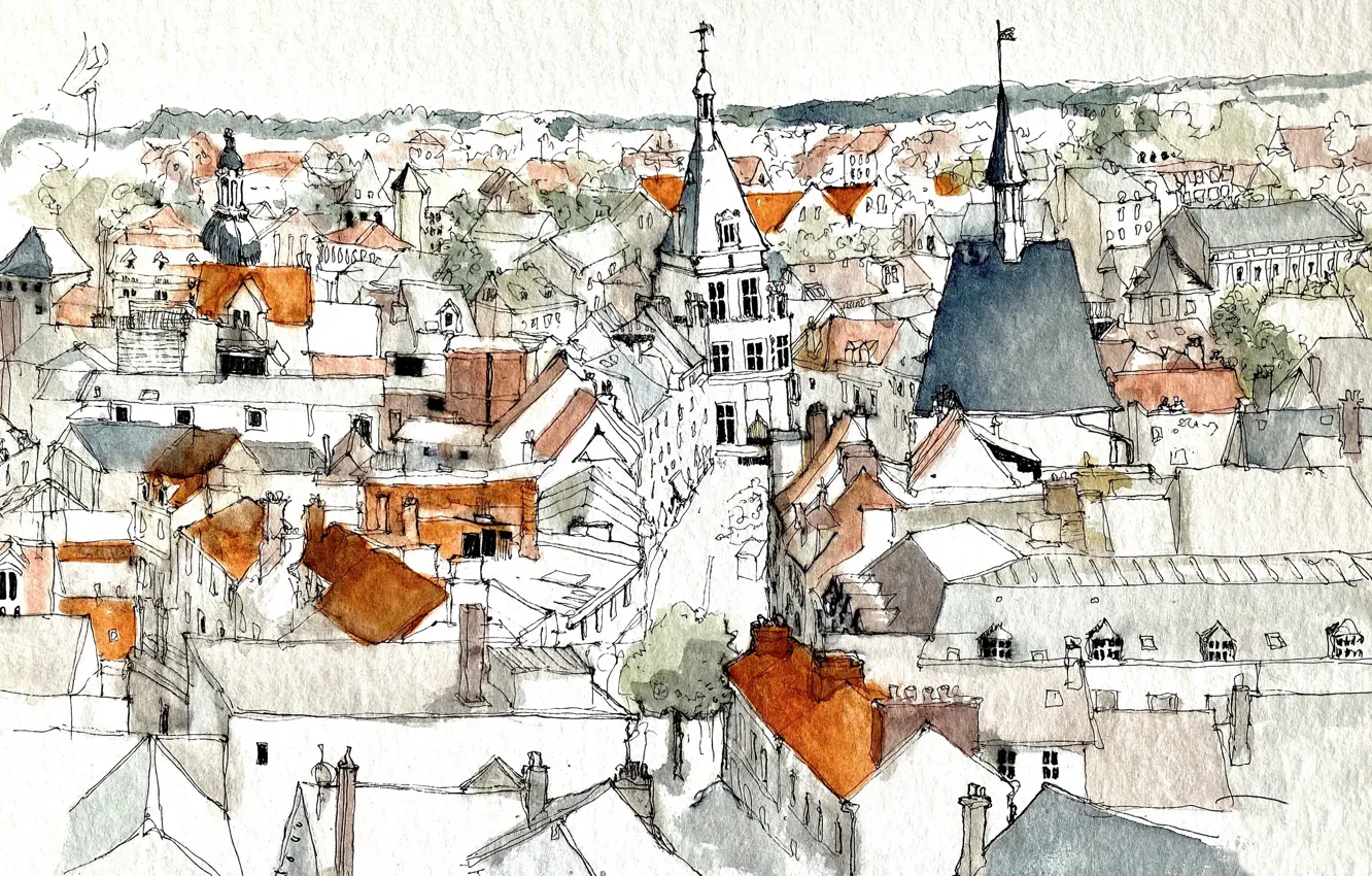 Photo wallpaper Dreux, Arrondissement de Dreux, The Royal Chapel, Centre