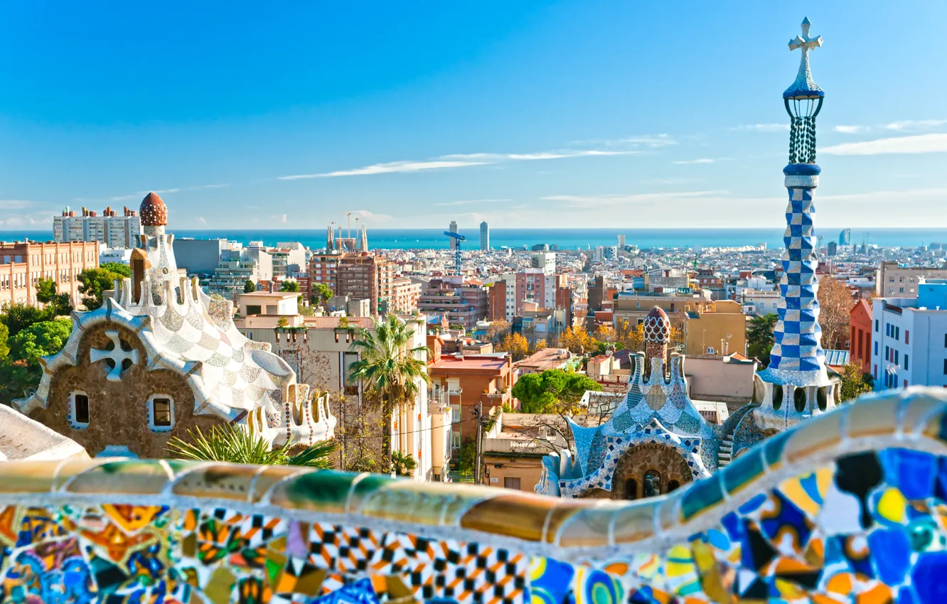 Photo wallpaper the city, Spain, Barcelona