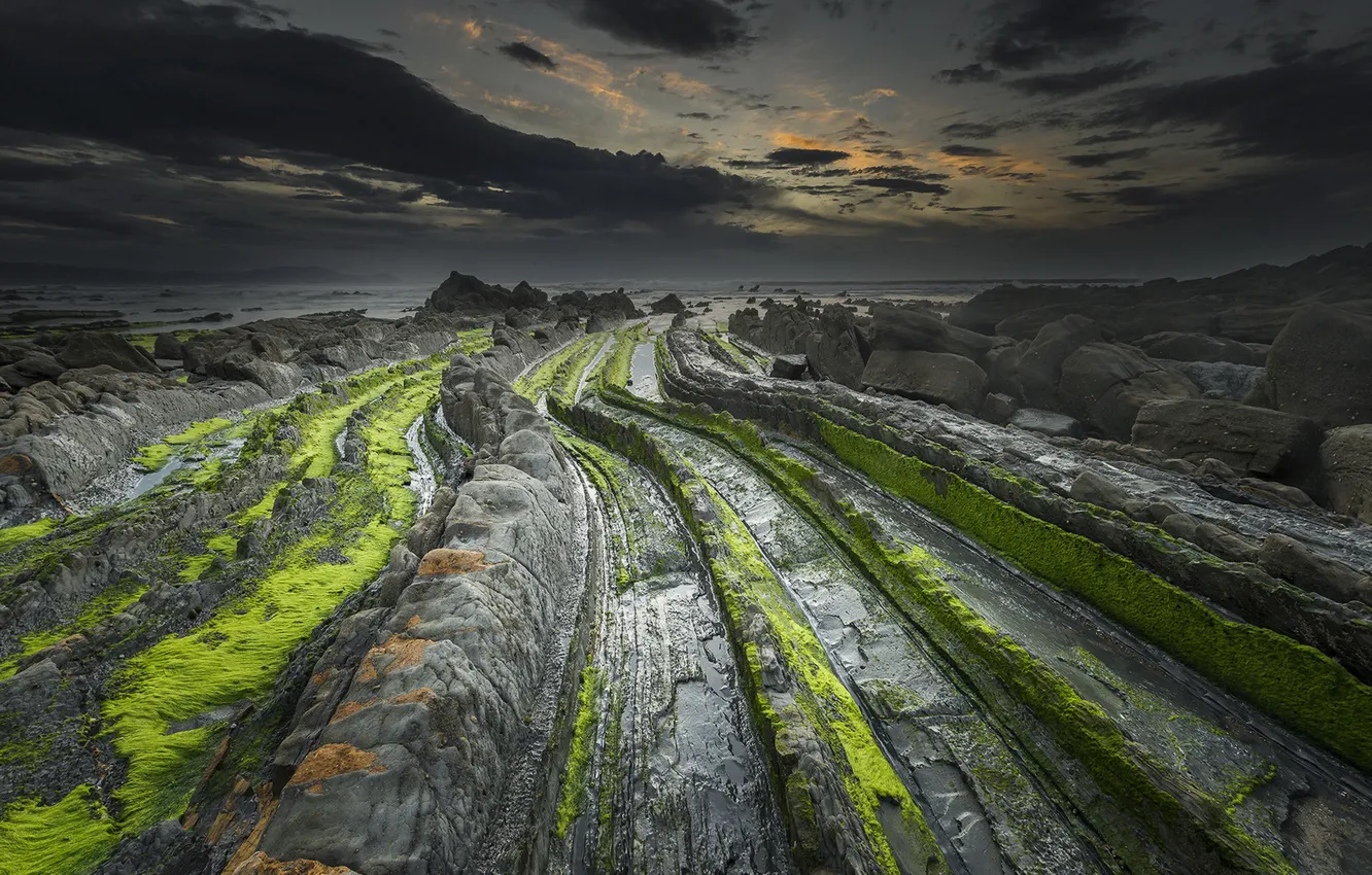 Photo wallpaper sea, rocks, shore