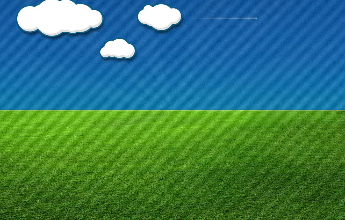 Photo wallpaper the sky, clouds, the plane