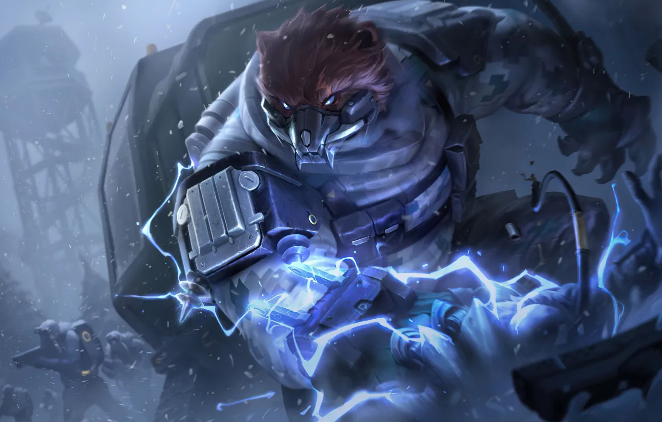 Photo wallpaper the game, monster, being, League of Legends, League Of Legends, Volibear
