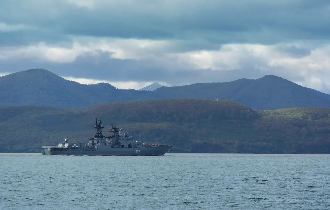 Photo wallpaper ship, large, Navy, anti-submarine, project 1155, Admiral Tributs