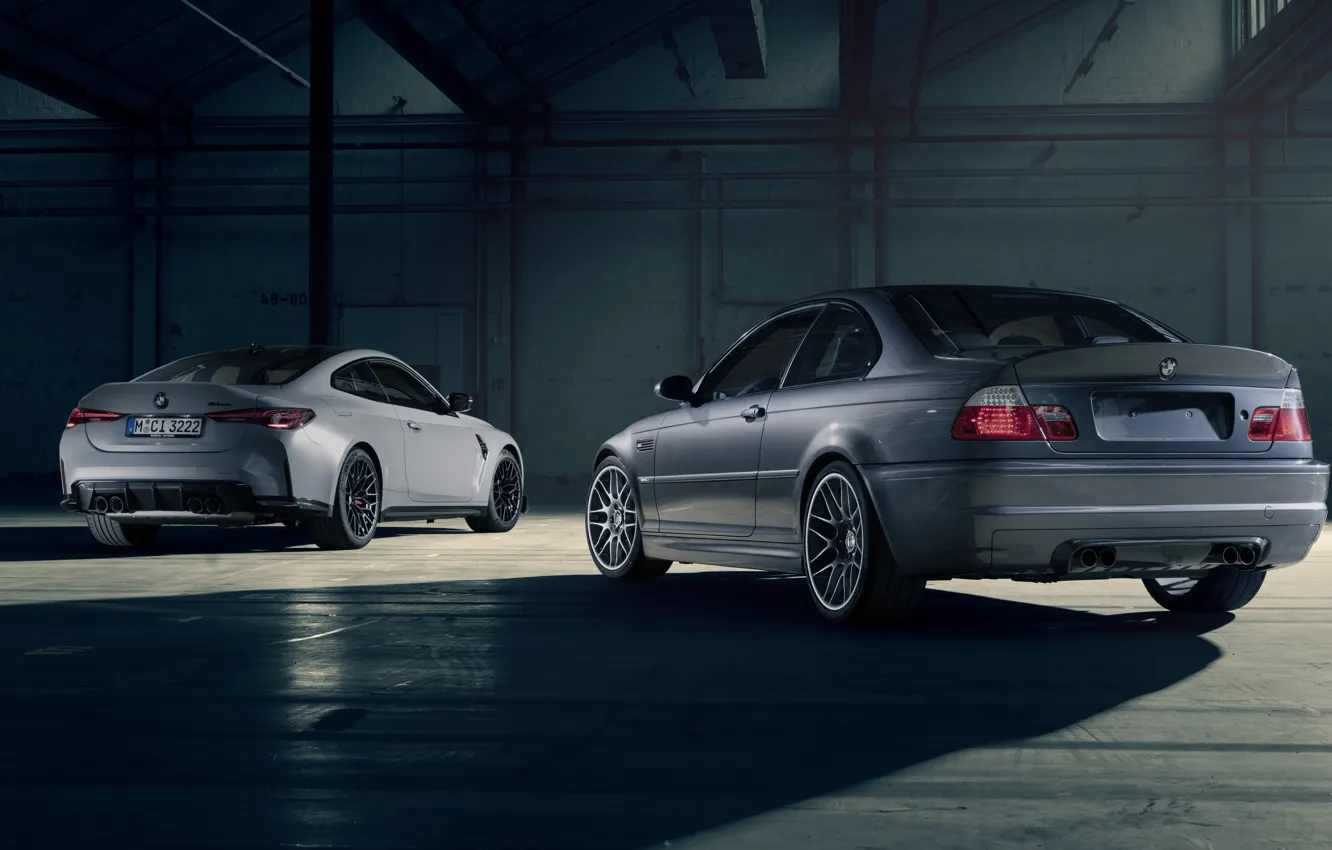 Photo wallpaper BMW, cars, E46, BMW M4 CSL, BMW M3 CSL