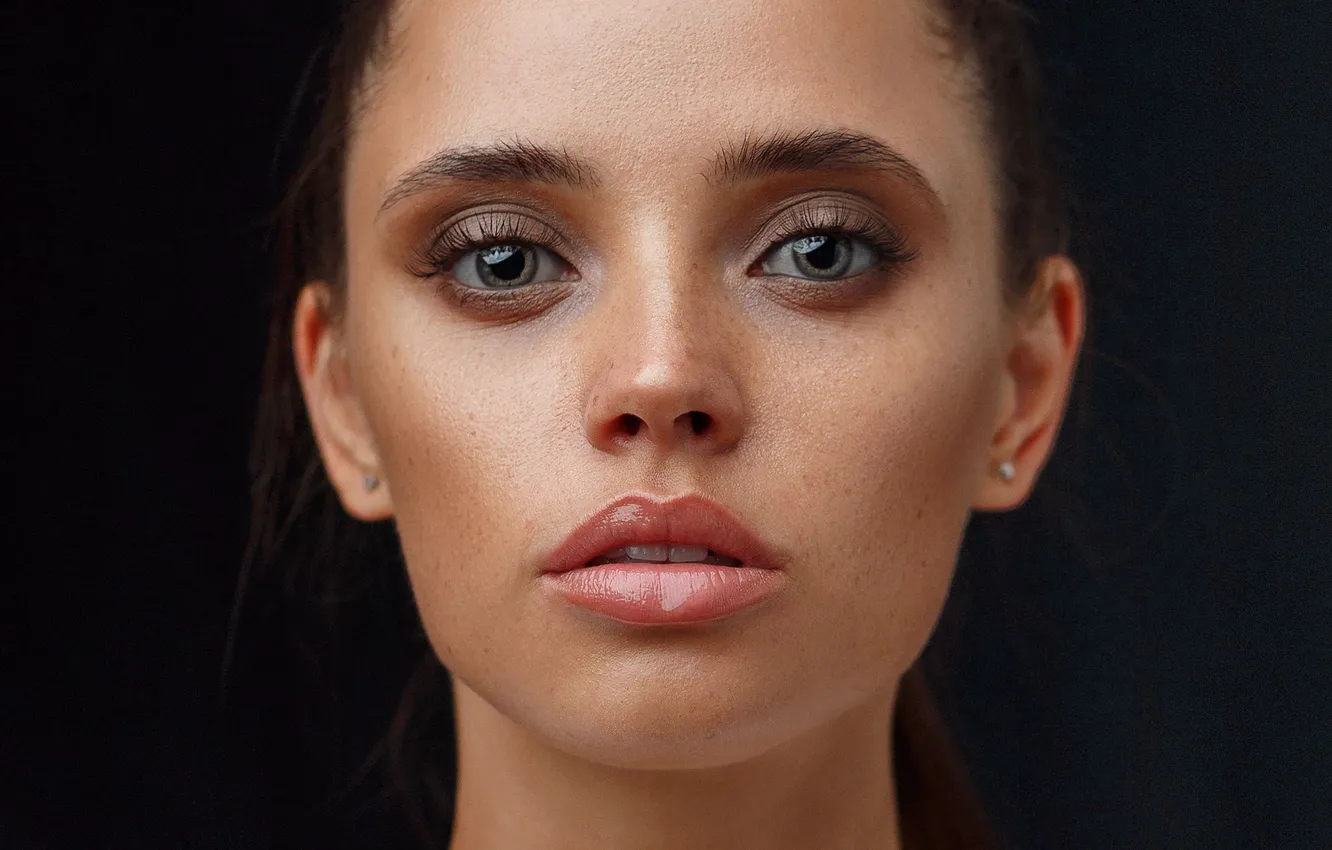 Photo wallpaper look, Lily, portrait, Ivan Kovalev