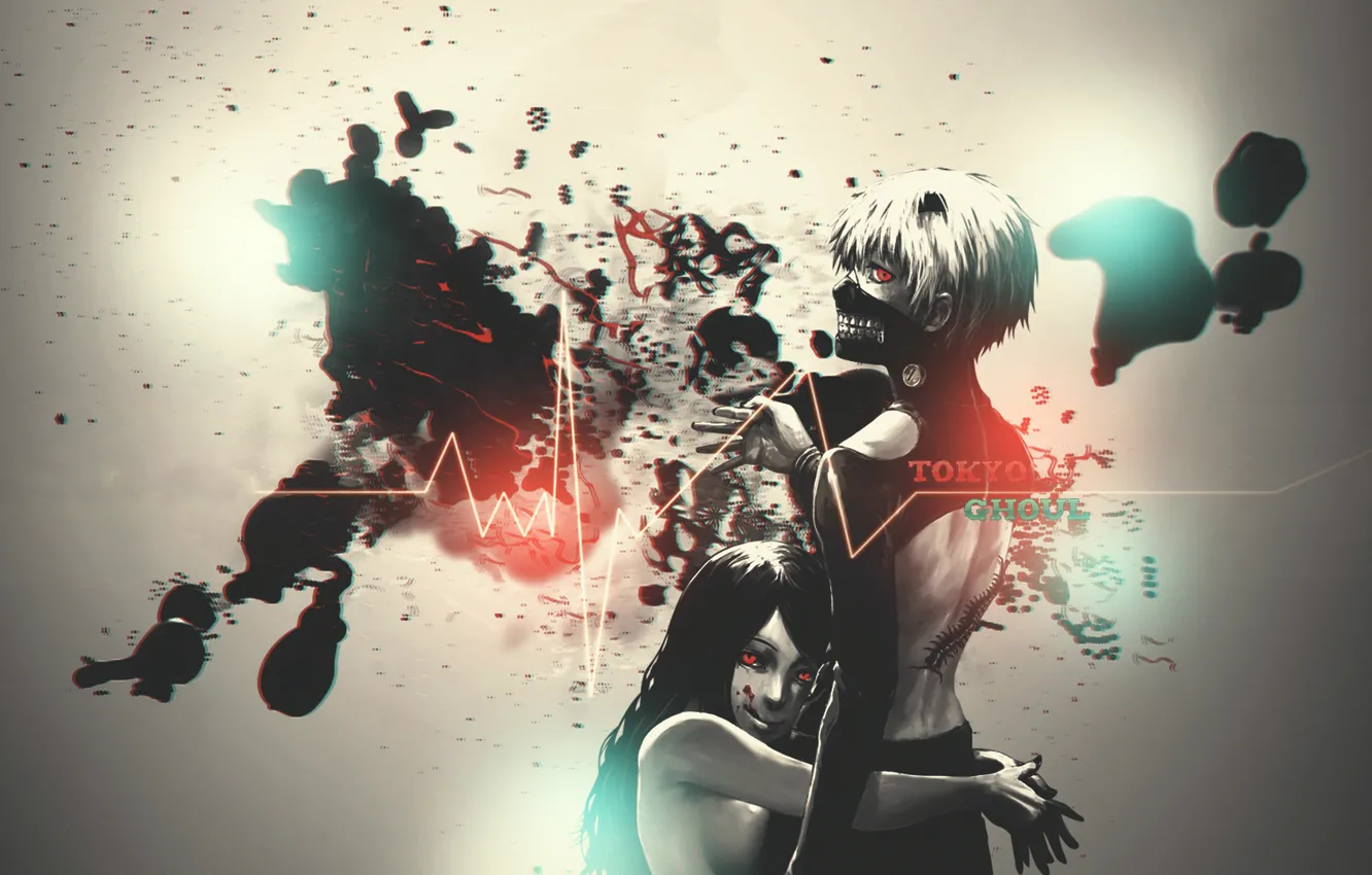 Photo wallpaper Tokyo monster, kaneki, Guli, girl, Tokyo Ghoul