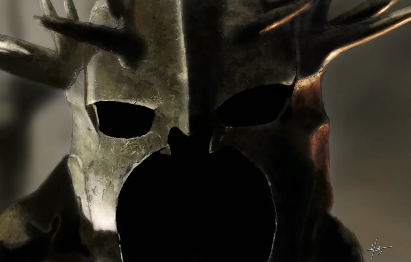Photo wallpaper Helmet, The Lord Of The Rings, Art, The Lord Of The Rings, Nazgul, The sorcerer …