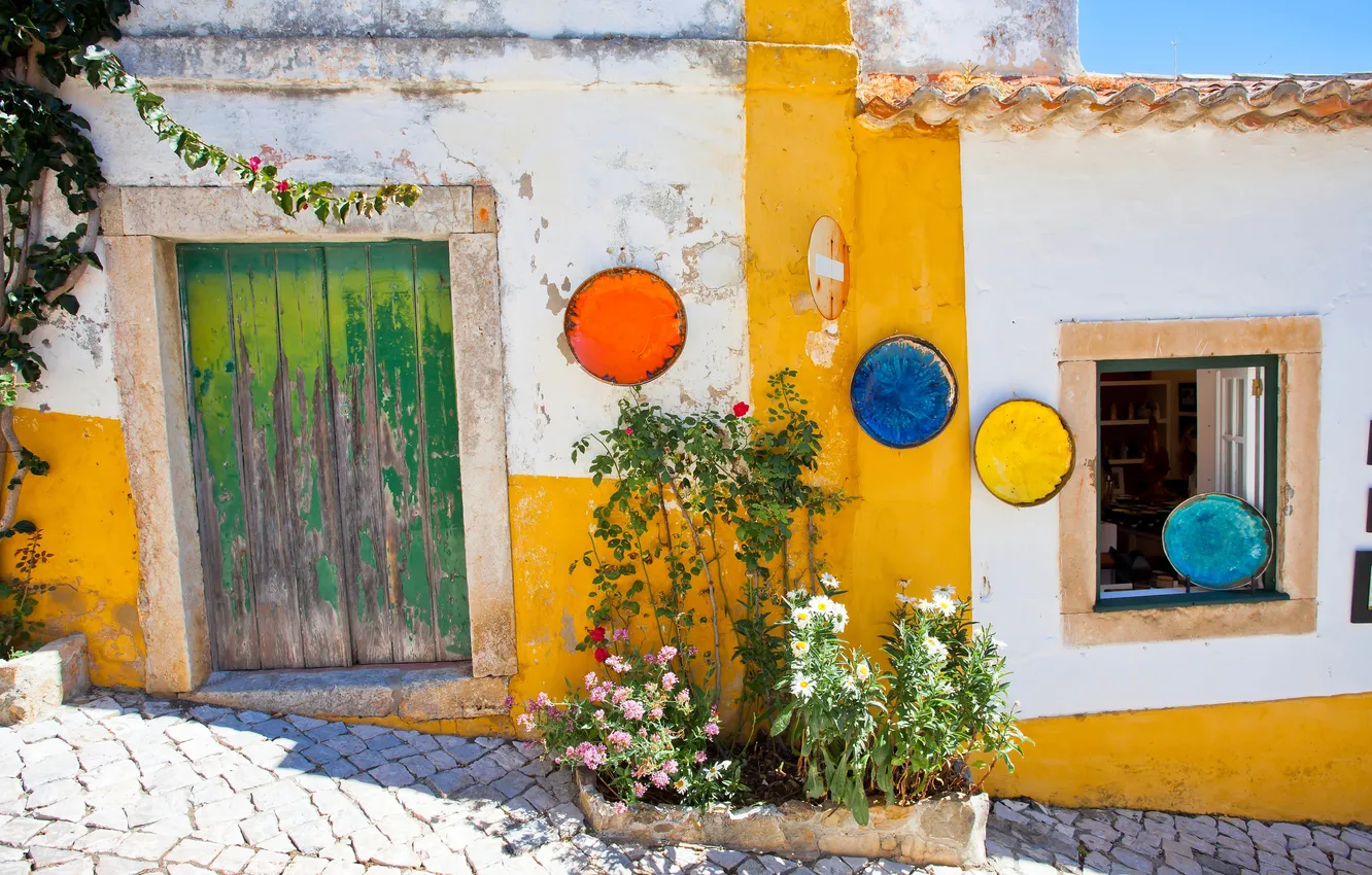 Photo wallpaper the city, street, home, window