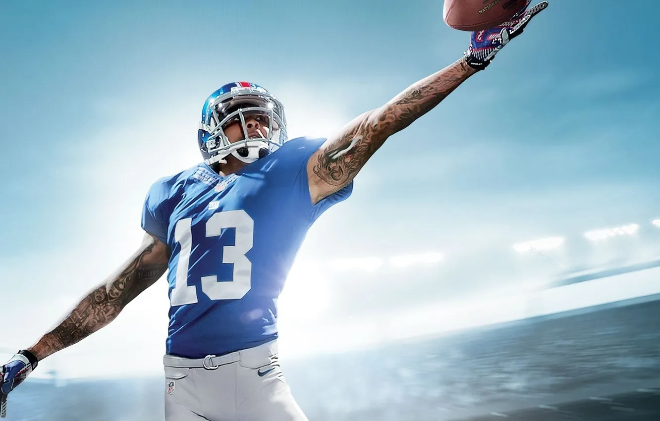 Photo wallpaper light, the ball, helmet, American football, equipment, stadium, Electronic Arts, EA Sports