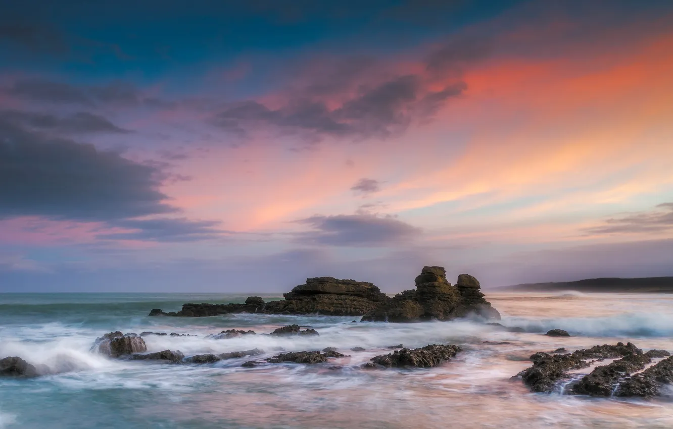 Photo wallpaper sand, beach, shore, New Zealand