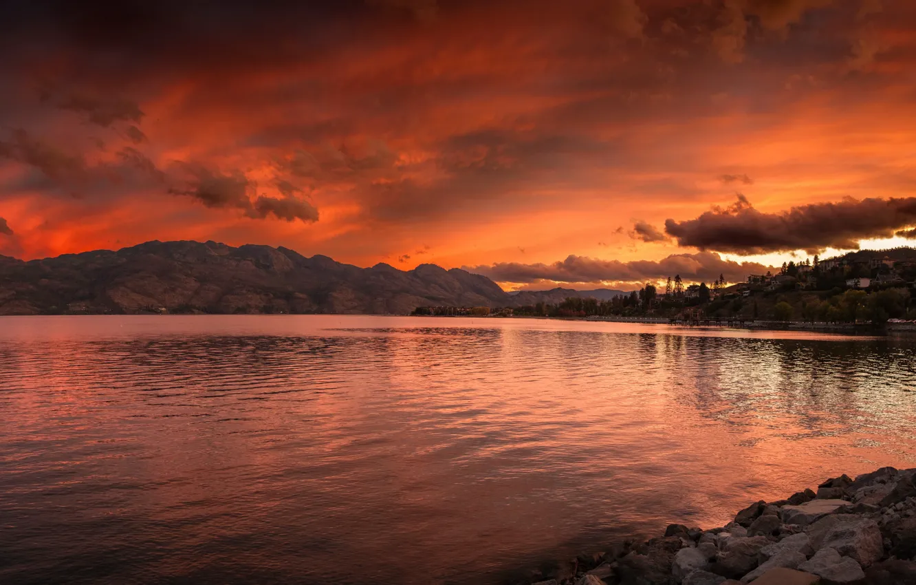 Photo wallpaper Canada, Okanagan Lake, British Colombia