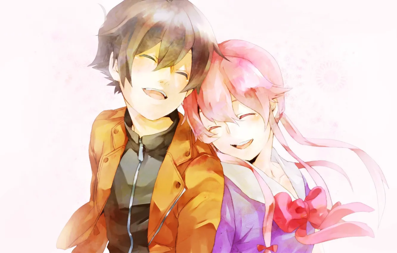 Photo wallpaper Mirai nikki, Future diary, Yukiteru, Young gasai