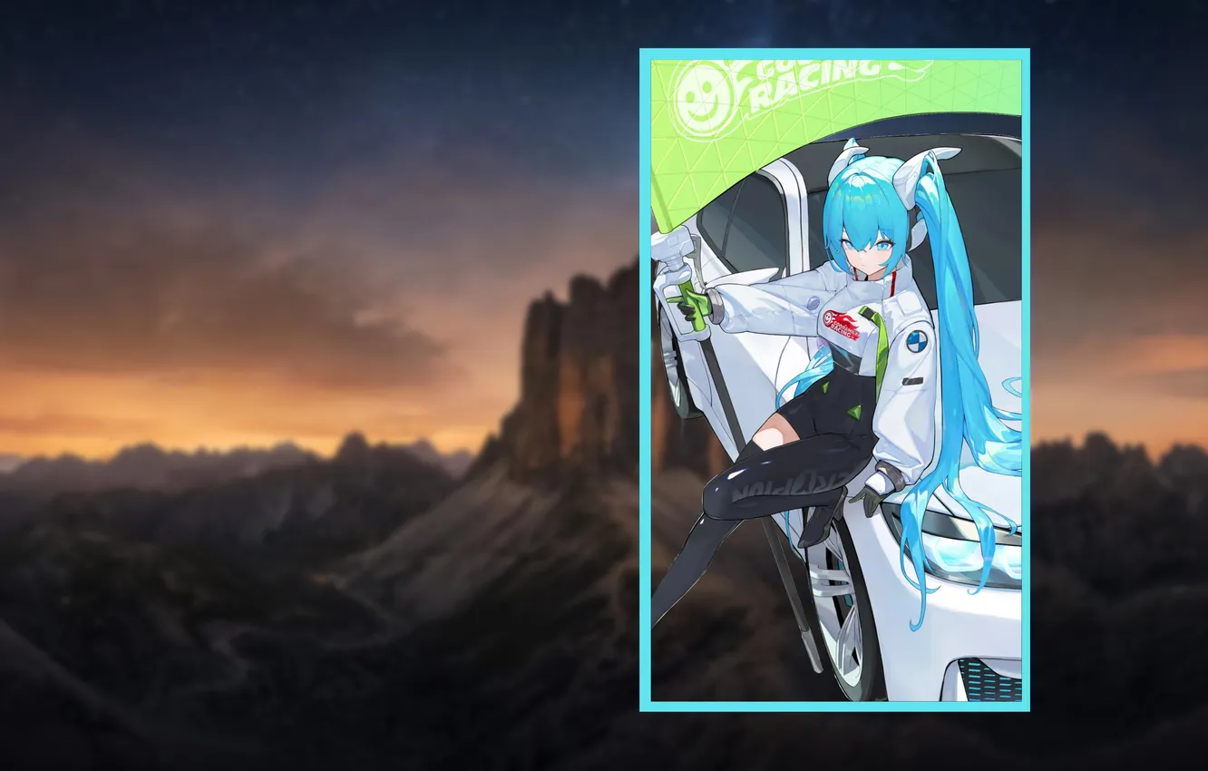 Photo wallpaper kawaii, sexy, long hair, anime, miku, babe, cute, hatsune