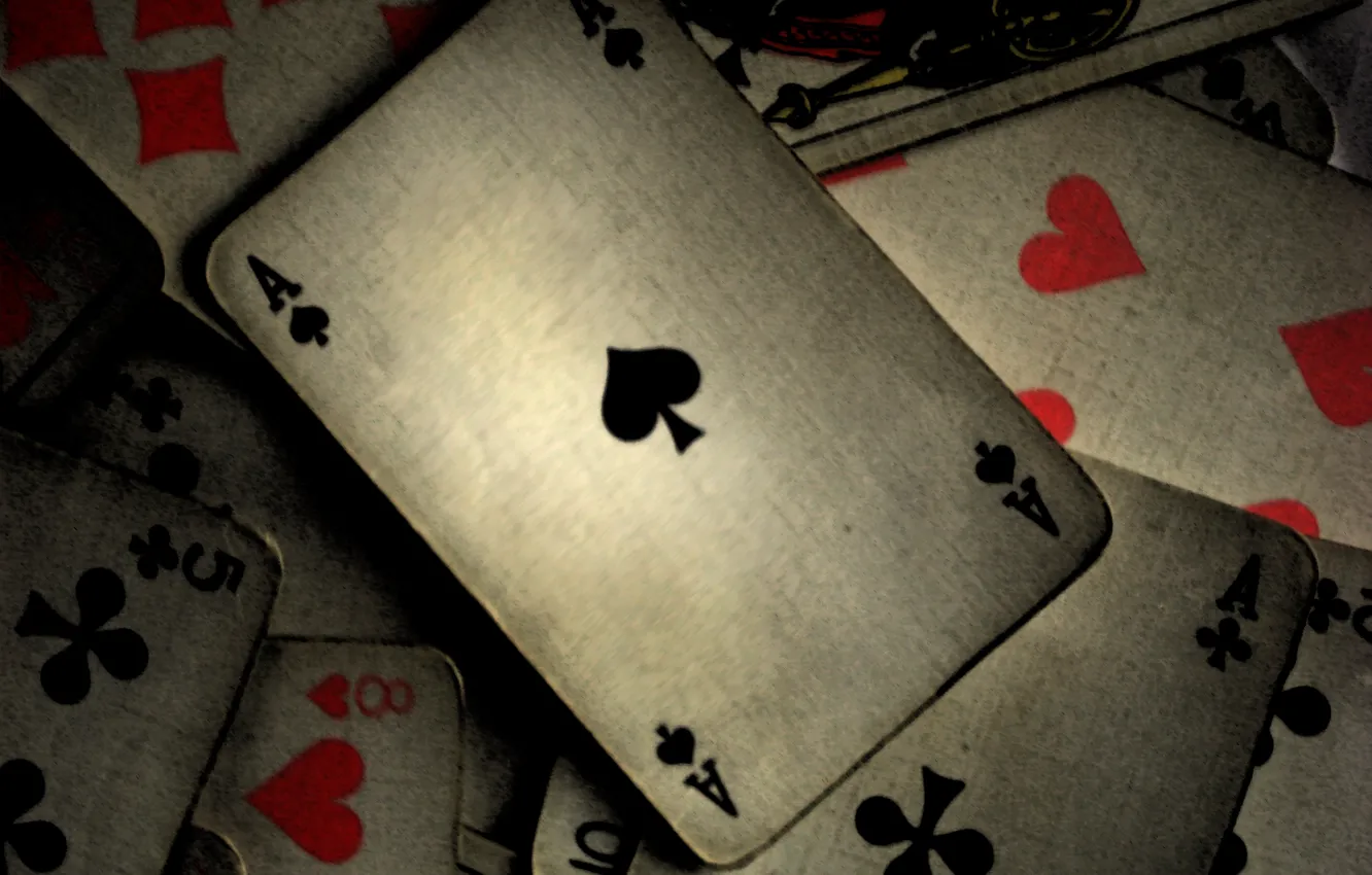 Photo wallpaper card, grey, poker