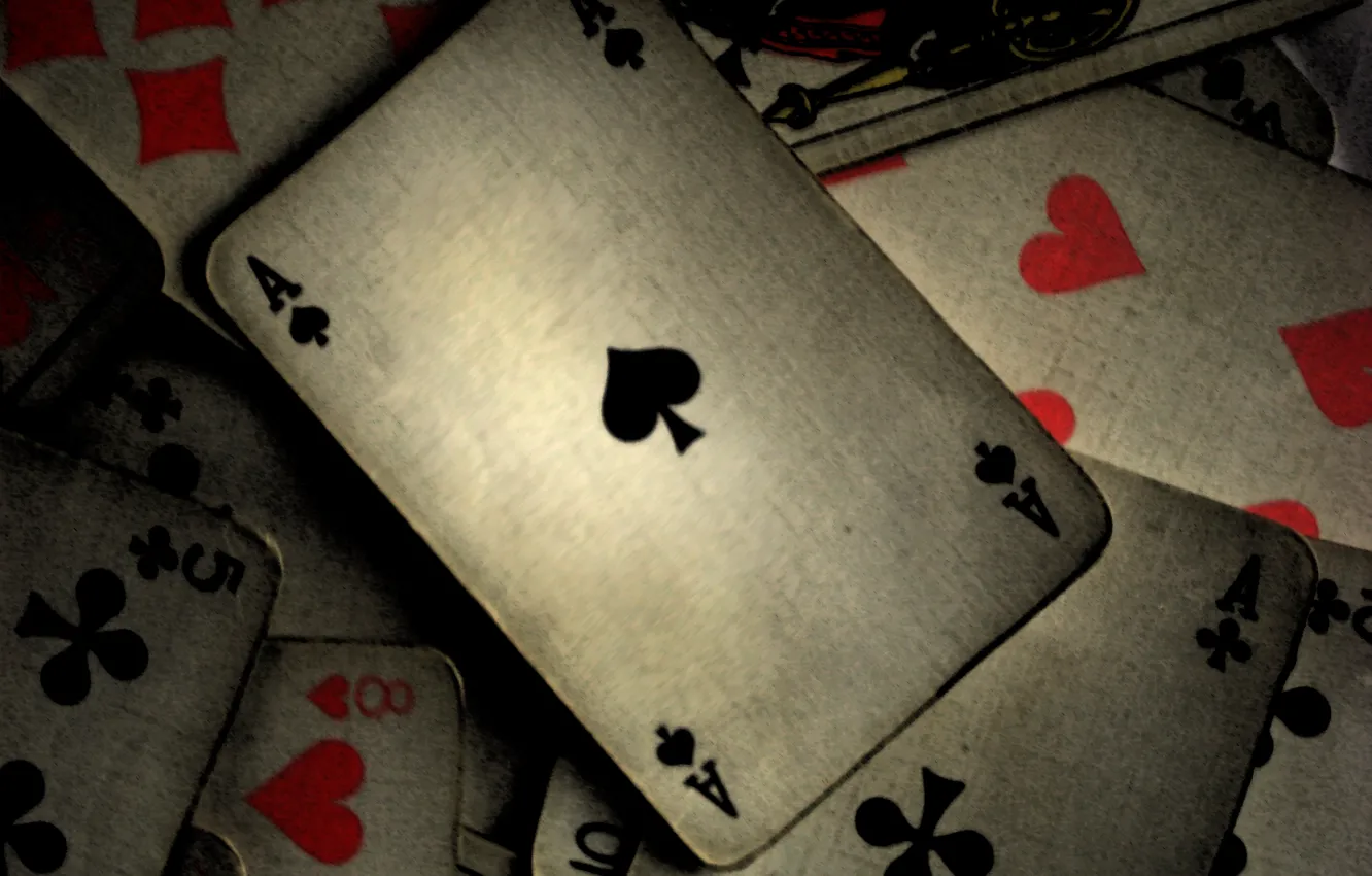 Photo wallpaper grey, map, poker