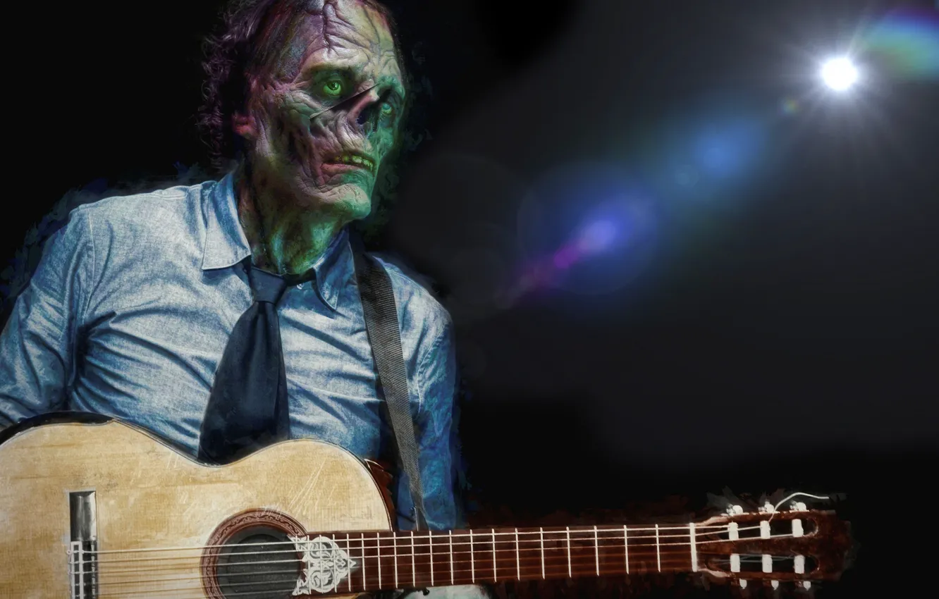Photo wallpaper guitar, Halloween, Zombies