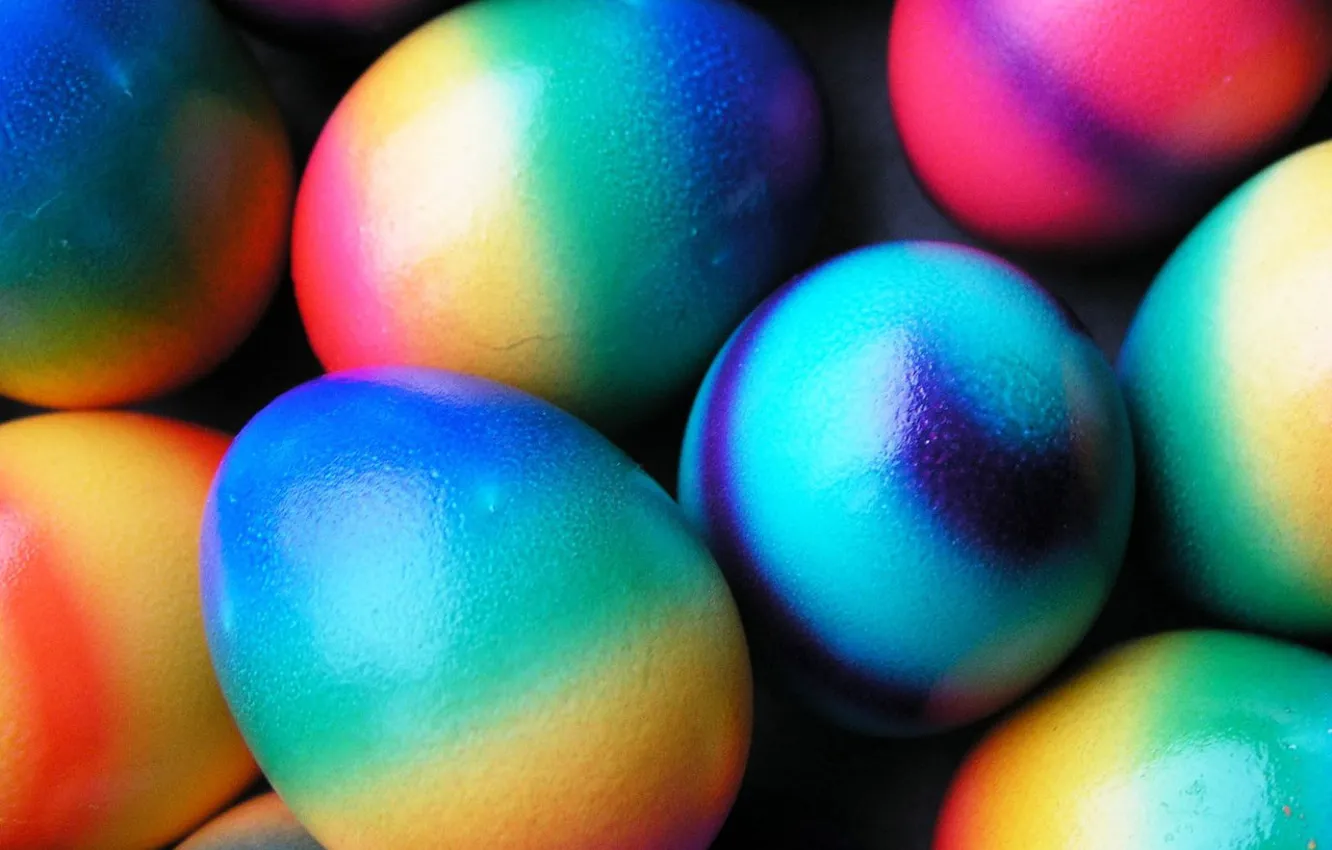 Photo wallpaper color, eggs, Easter