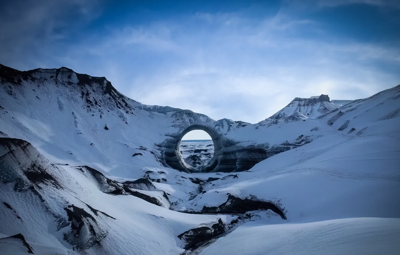 Photo wallpaper ice, winter, snow