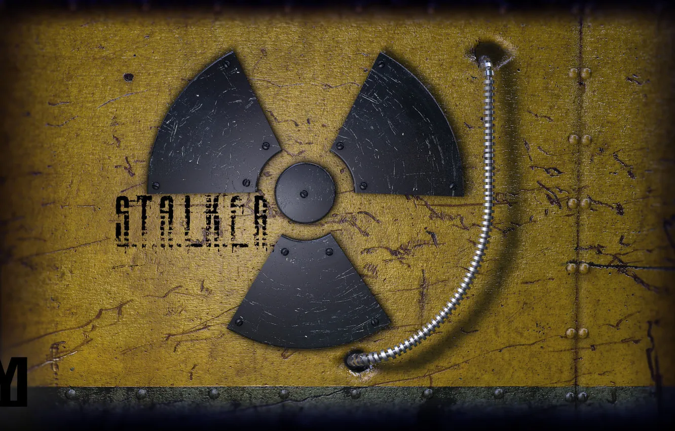 Photo wallpaper sign, radiation, Stalker, metal, Stalker, S. T. A. L. K. E. R.