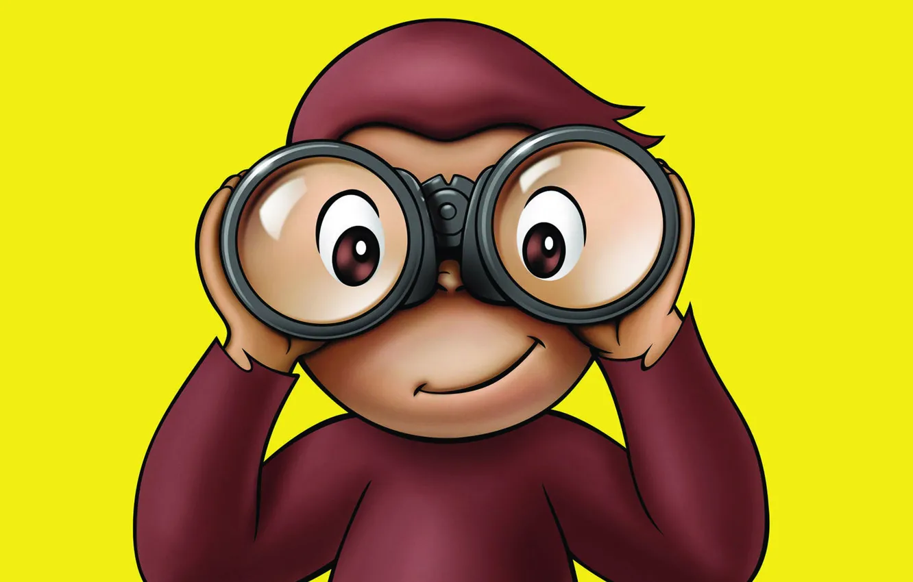Photo wallpaper the game, glasses, monkey, Curious George 2