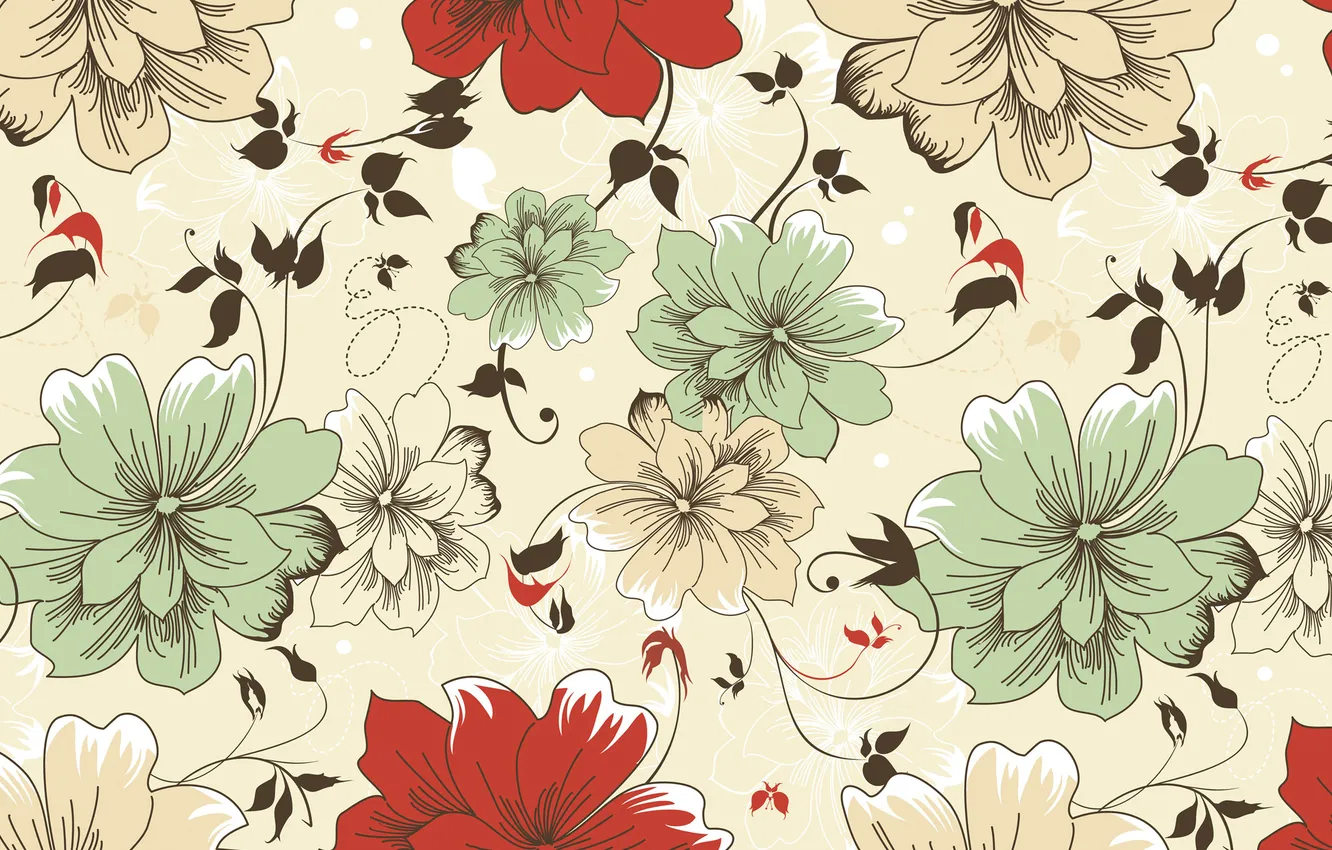 Photo wallpaper flowers, abstraction, Wallpaper, figure, Desk