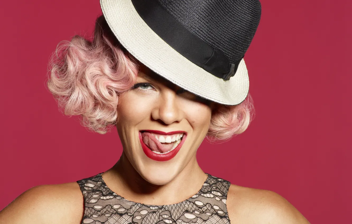 Photo wallpaper music, hat, singer, celebrity, pink, Pink