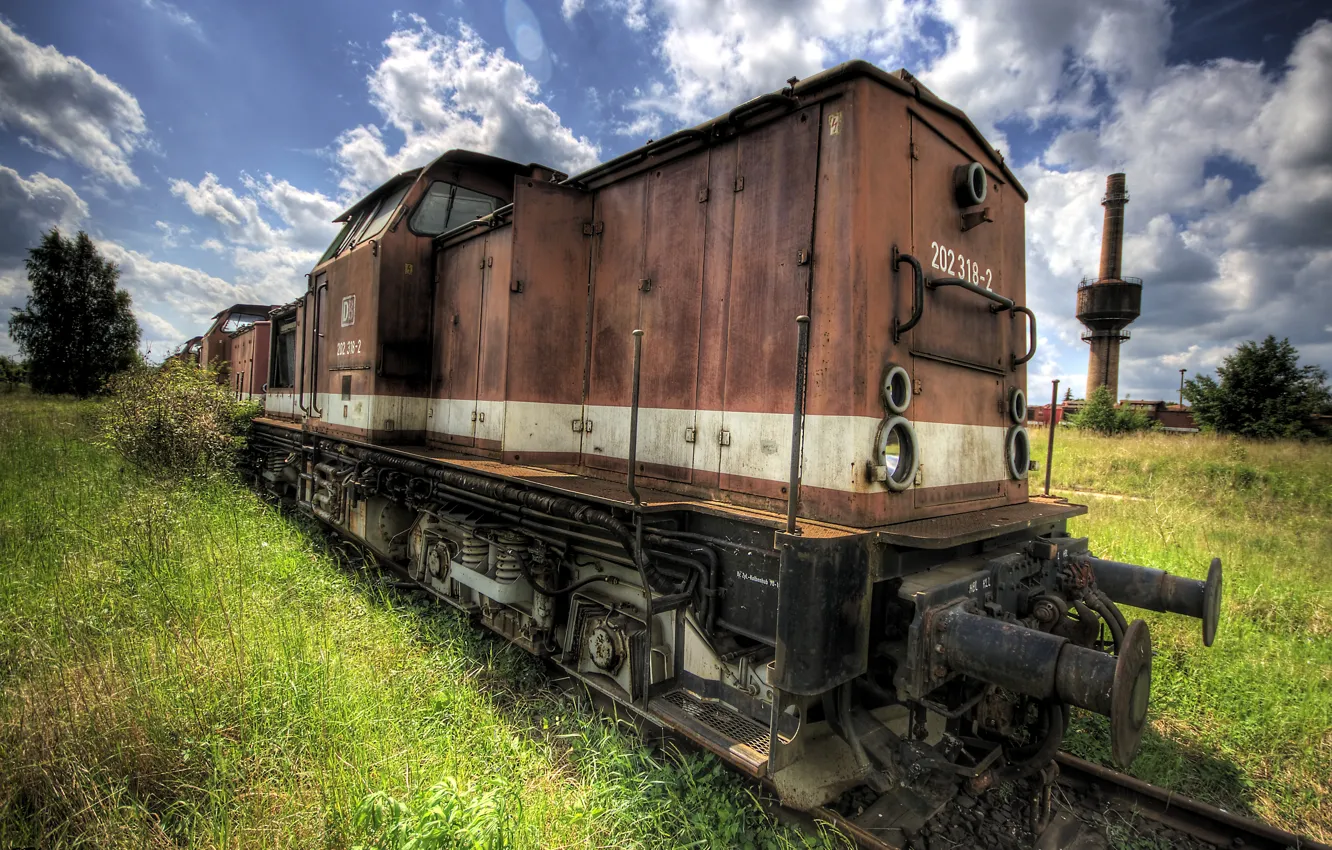Photo wallpaper train, rust, old