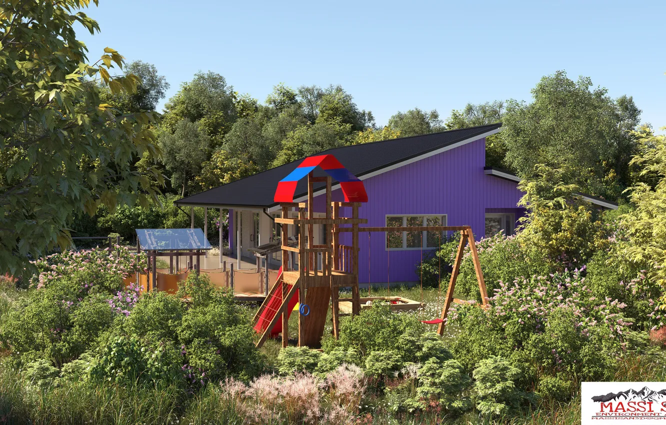 Photo wallpaper vegetation, structure, Playground, corona, property