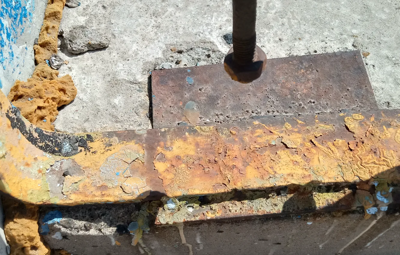 Photo wallpaper paint, rust, iron